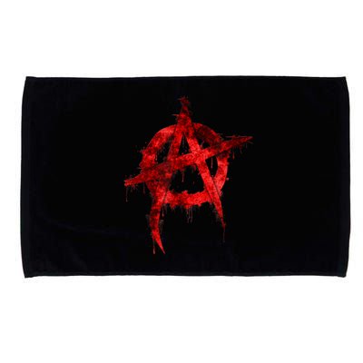 Red Graffiti Anarchy Symbol Microfiber Hand Towel