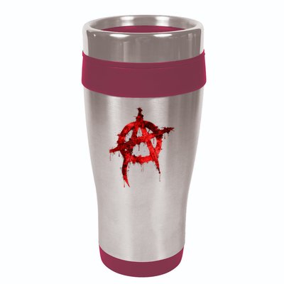 Red Graffiti Anarchy Symbol 16oz Travel Tumbler