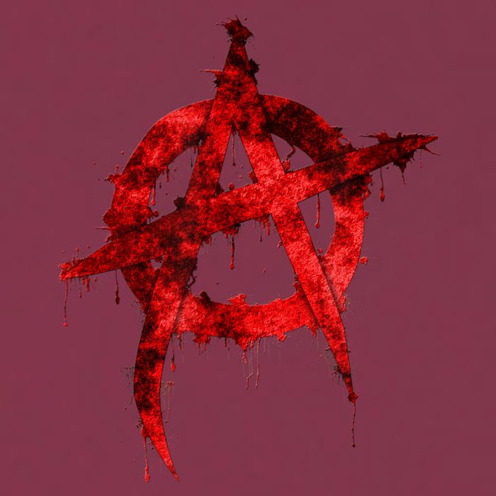 Red Graffiti Anarchy Symbol 16oz Travel Tumbler