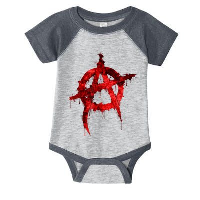 Red Graffiti Anarchy Symbol Infant Baby Jersey Bodysuit