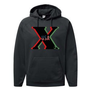 Red, Green And Black X History Month (With Image) Performance Fleece Hoodie