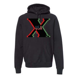 Red, Green And Black X History Month (With Image) Premium Hoodie