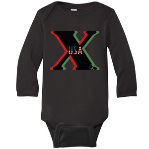 Red, Green And Black X History Month (With Image) Baby Long Sleeve Bodysuit