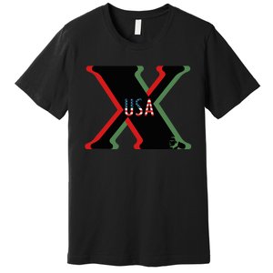 Red, Green And Black X History Month (With Image) Premium T-Shirt