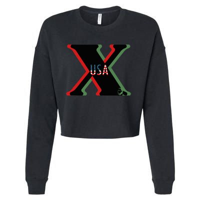 Red, Green And Black X History Month (With Image) Cropped Pullover Crew