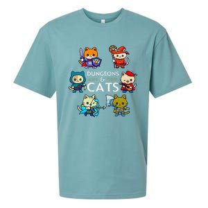 Rpg Gamer And Cats D20 Dice Nerdy Cute Cat Sueded Cloud Jersey T-Shirt