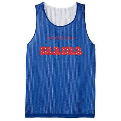 Retro Groovy America Mama 4th Of July Usa Flag Patriotic Great Gift Mesh Reversible Basketball Jersey Tank