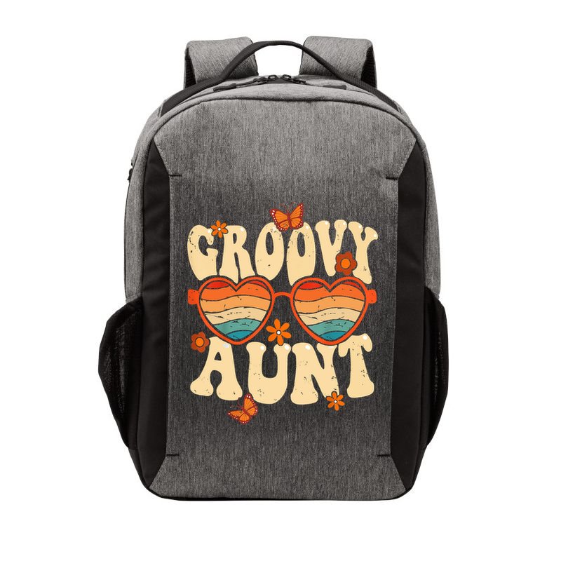 Retro Groovy Aunt 70s Aesthetic 1970's Mother's Day Vector Backpack