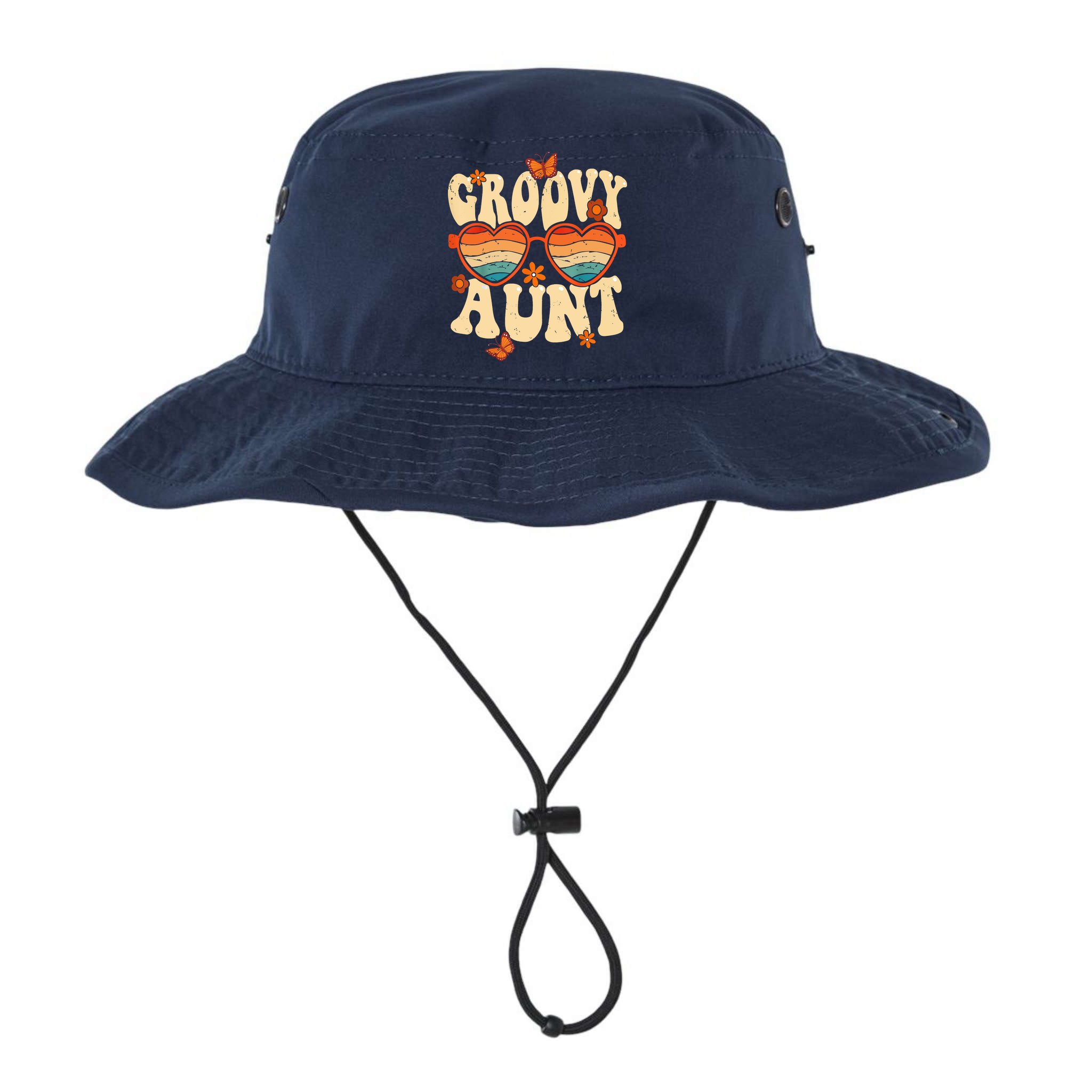 Retro Groovy Aunt 70s Aesthetic 1970's Mother's Day Bucket Hat