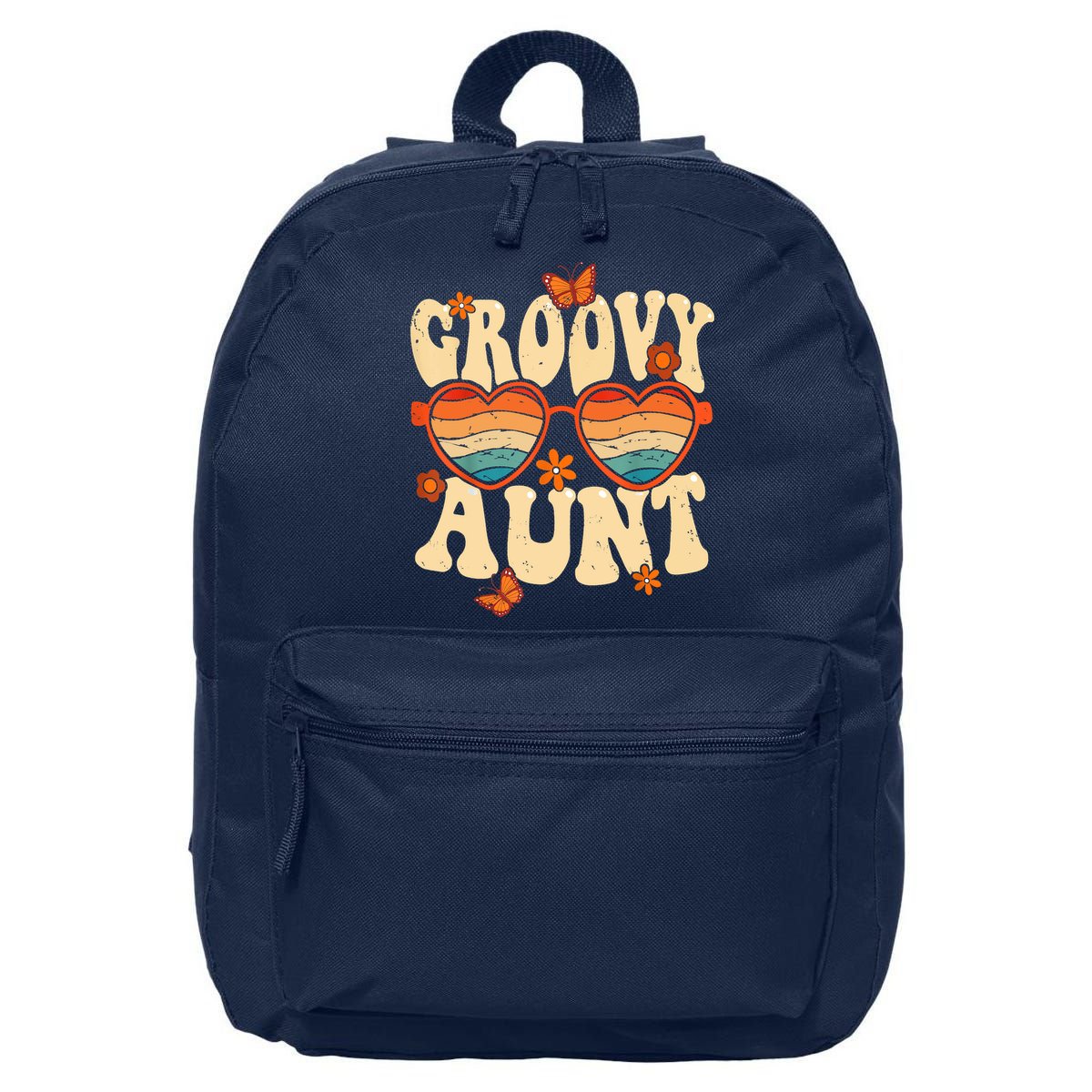 Retro Groovy Aunt 70s Aesthetic 1970's Mother's Day 16 in Basic Backpack