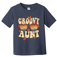 Retro Groovy Aunt 70s Aesthetic 1970's Mother's Day Toddler T-Shirt