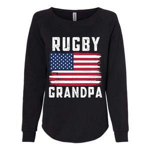 Rugby Grandpa American Flag July 4th Gift Womens California Wash Sweatshirt