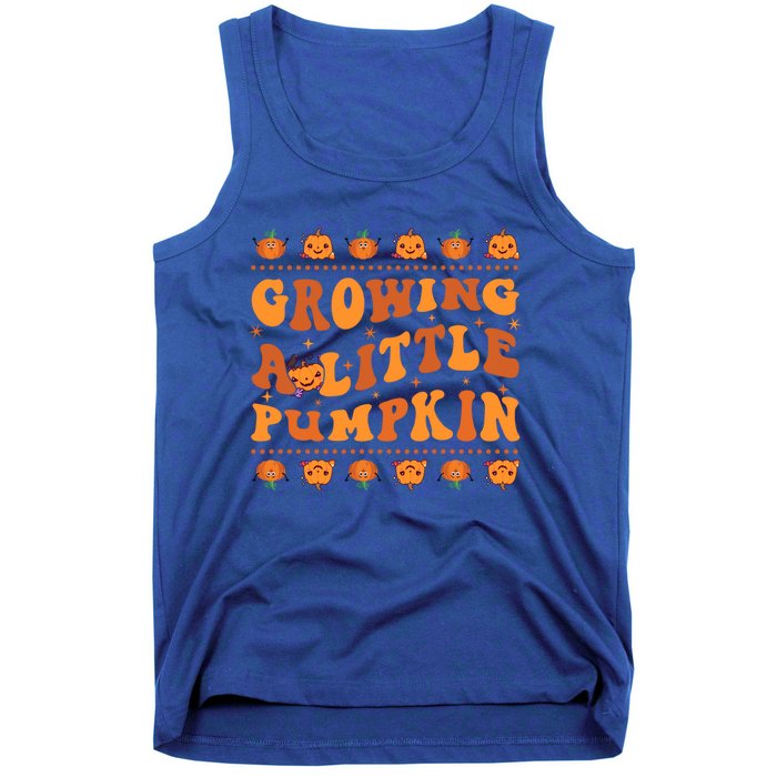 Retro Growing A Little Pumpkin Cute New Mom Fall Pregnancy Gift Tank Top