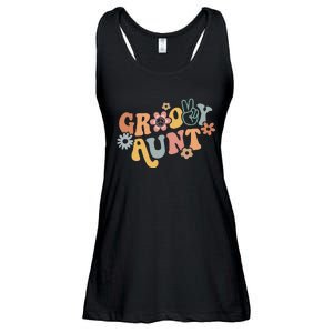 Retro Groovy Aunt Matching Family 1st Birthday Party Ladies Essential Flowy Tank