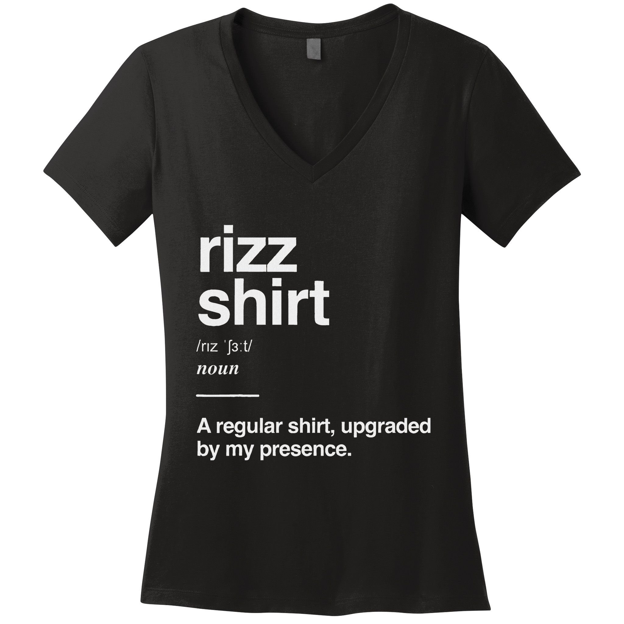 Rizz Gen Alpha Slang Charisma Meme Rizz Women's V-Neck T-Shirt