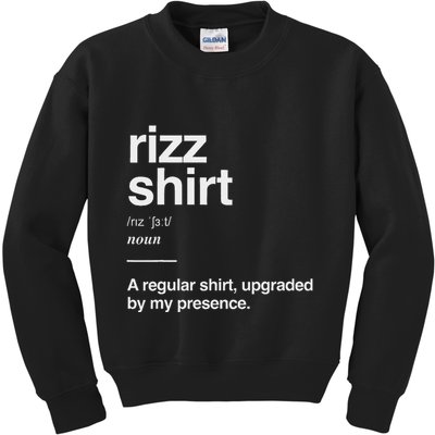 Rizz Gen Alpha Slang Charisma Meme Rizz Kids Sweatshirt