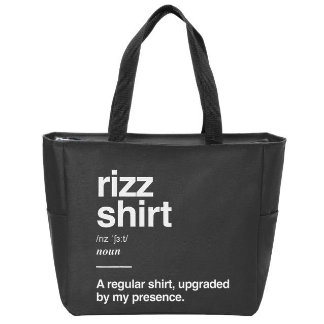 Rizz Gen Alpha Slang Charisma Meme Rizz Zip Tote Bag