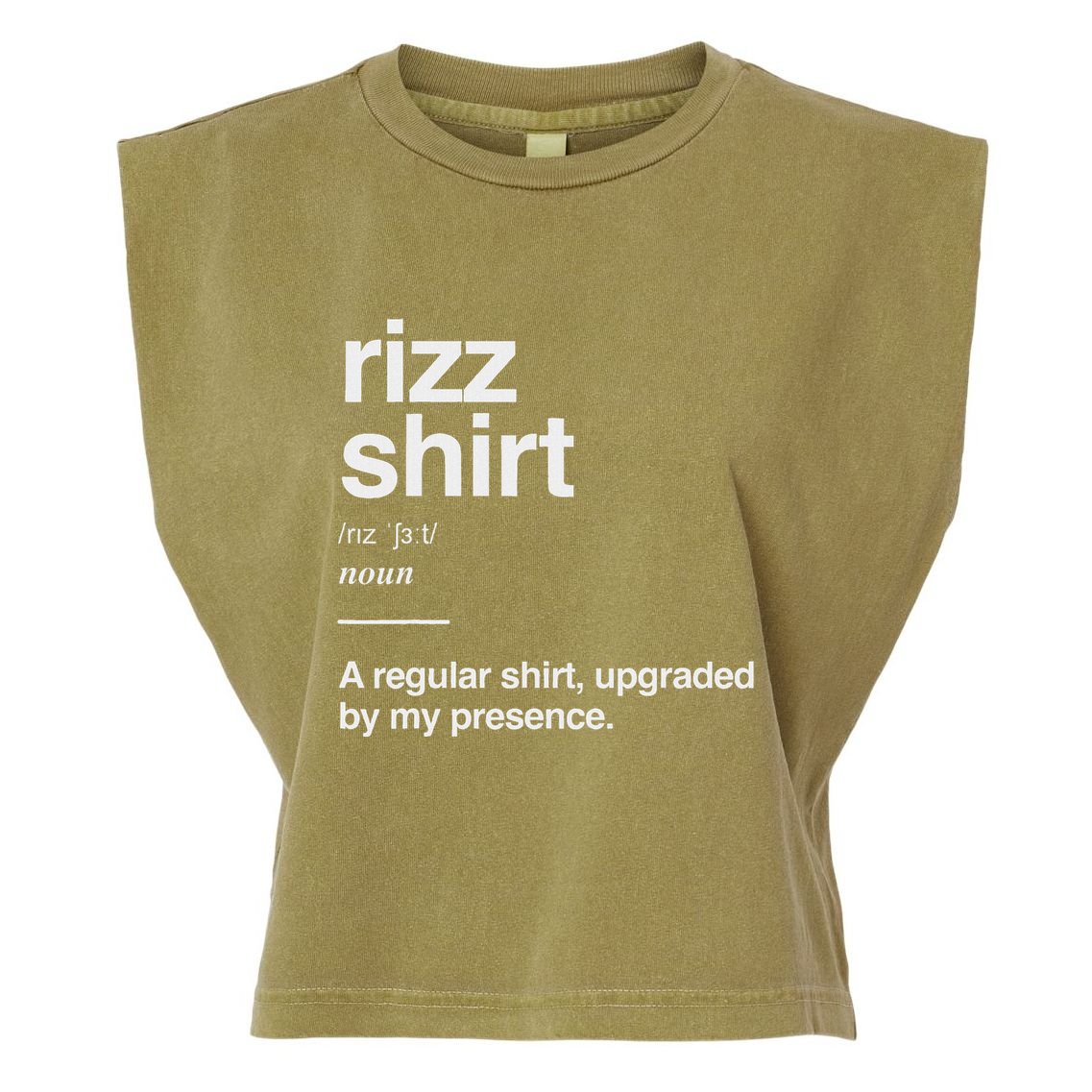 Rizz Gen Alpha Slang Charisma Meme Rizz Garment-Dyed Women's Muscle Tee