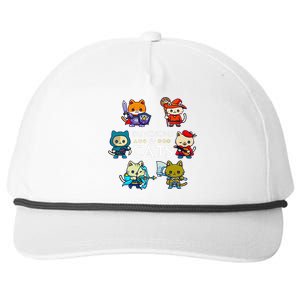 Rpg Gamer And Cats D20 Dice Nerdy Snapback Five-Panel Rope Hat