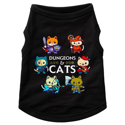 Rpg Gamer And Cats D20 Dice Nerdy Doggie Tank