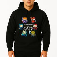 Rpg Gamer And Cats D20 Dice Nerdy Hoodie
