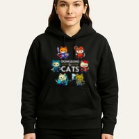 Rpg Gamer And Cats D20 Dice Nerdy Hoodie