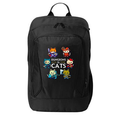 Rpg Gamer And Cats D20 Dice Nerdy City Backpack