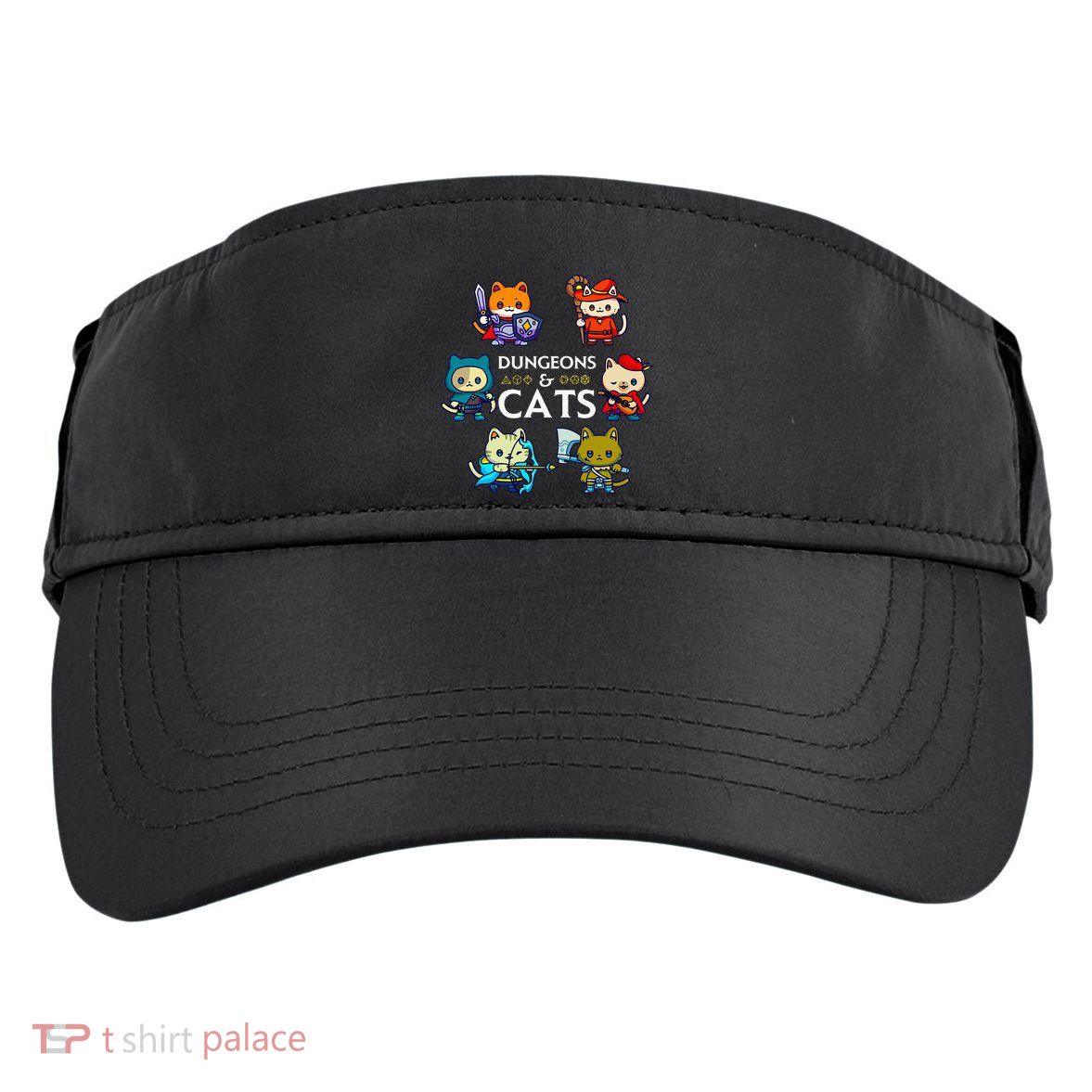 Rpg Gamer And Cats D20 Dice Nerdy Adult Drive Performance Visor