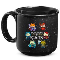 Rpg Gamer And Cats D20 Dice Nerdy 15oz Campfire Ceramic Mug
