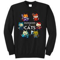 Rpg Gamer And Cats D20 Dice Nerdy Tall Sweatshirt