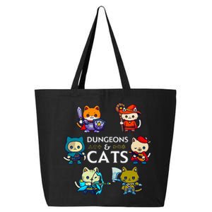 Rpg Gamer And Cats D20 Dice Nerdy 25L Jumbo Tote