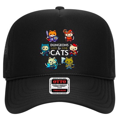 Rpg Gamer And Cats D20 Dice Nerdy Trucker Hat