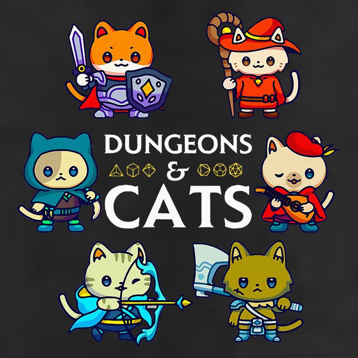 Rpg Gamer And Cats D20 Dice Nerdy Hat