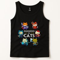 Rpg Gamer And Cats D20 Dice Nerdy Tank Top