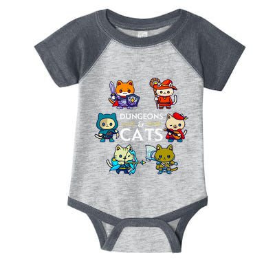 Rpg Gamer And Cats D20 Dice Nerdy Infant Baby Jersey Bodysuit
