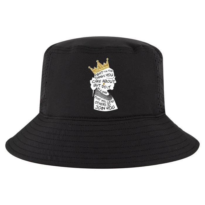 RGB Queen Crown Quote Tribute Ruth Bader Ginsburg Cool Comfort Performance Bucket Hat