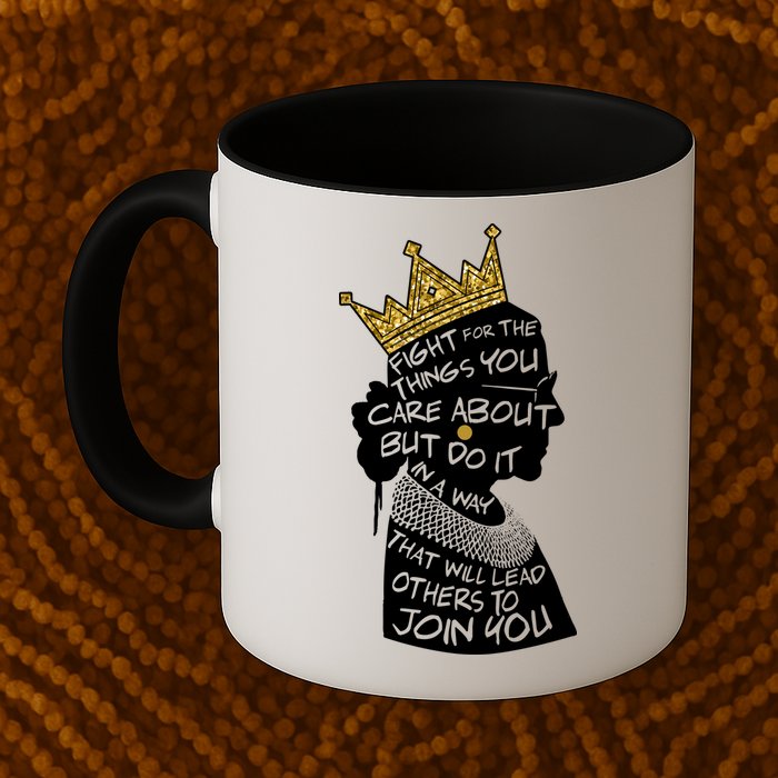 RGB Queen Crown Quote Tribute Ruth Bader Ginsburg Mug