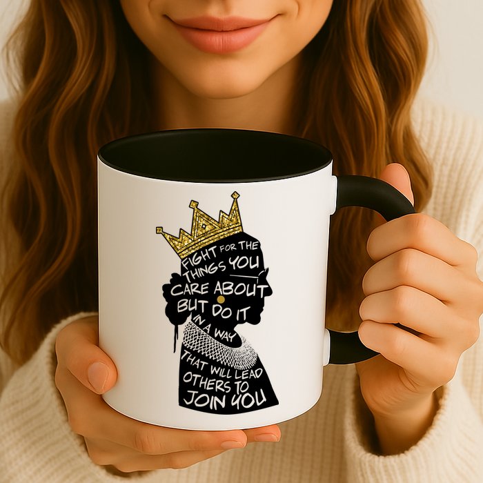 RGB Queen Crown Quote Tribute Ruth Bader Ginsburg Mug