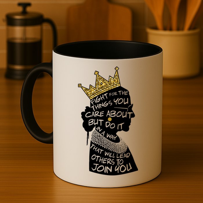 RGB Queen Crown Quote Tribute Ruth Bader Ginsburg Mug
