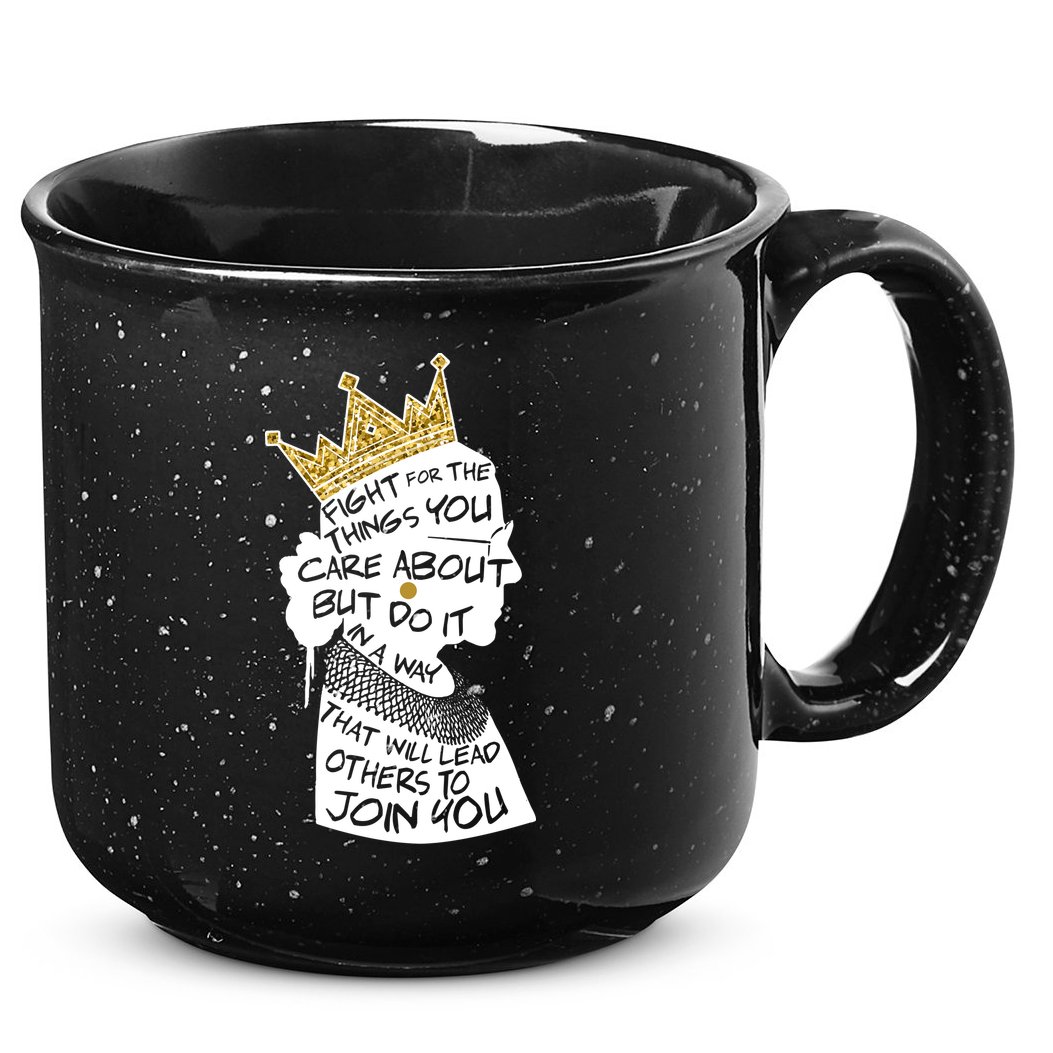 RGB Queen Crown Quote Tribute Ruth Bader Ginsburg 15oz Campfire Ceramic Mug