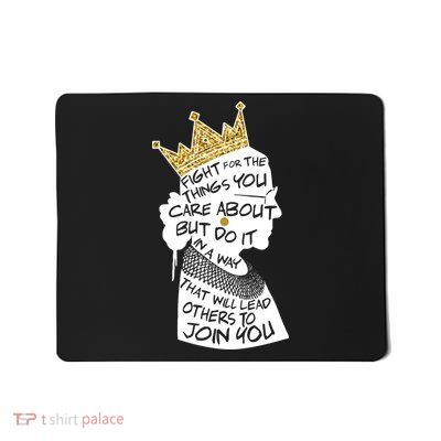 RGB Queen Crown Quote Tribute Ruth Bader Ginsburg Mousepad