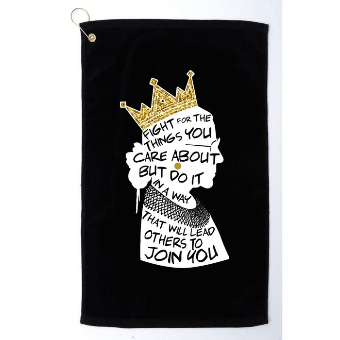 RGB Queen Crown Quote Tribute Ruth Bader Ginsburg Golf Towel