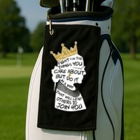 RGB Queen Crown Quote Tribute Ruth Bader Ginsburg Golf Towel