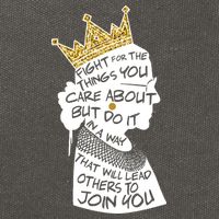 RGB Queen Crown Quote Tribute Ruth Bader Ginsburg Cotton Canvas Backpack