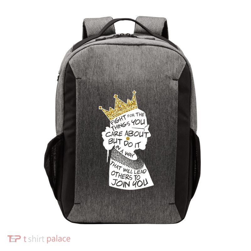 RGB Queen Crown Quote Tribute Ruth Bader Ginsburg Vector Backpack