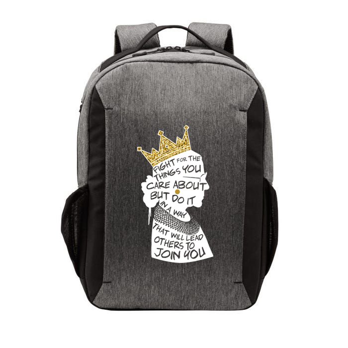 RGB Queen Crown Quote Tribute Ruth Bader Ginsburg Vector Backpack