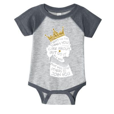 RGB Queen Crown Quote Tribute Ruth Bader Ginsburg Infant Baby Jersey Bodysuit