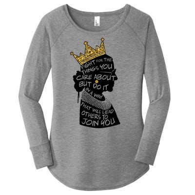 RGB Queen Crown Quote Tribute Ruth Bader Ginsburg Women's Perfect Tri Tunic Long Sleeve Shirt