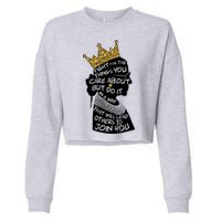 RGB Queen Crown Quote Tribute Ruth Bader Ginsburg Cropped Pullover Crew