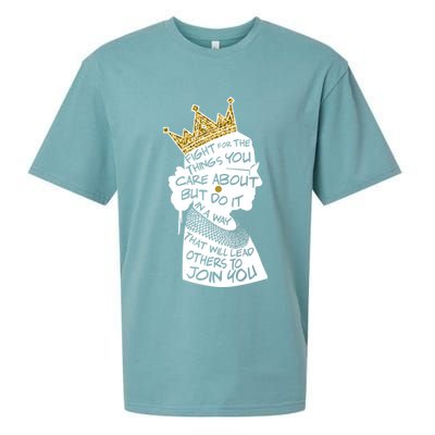 RGB Queen Crown Quote Tribute Ruth Bader Ginsburg Sueded Cloud Jersey T-Shirt